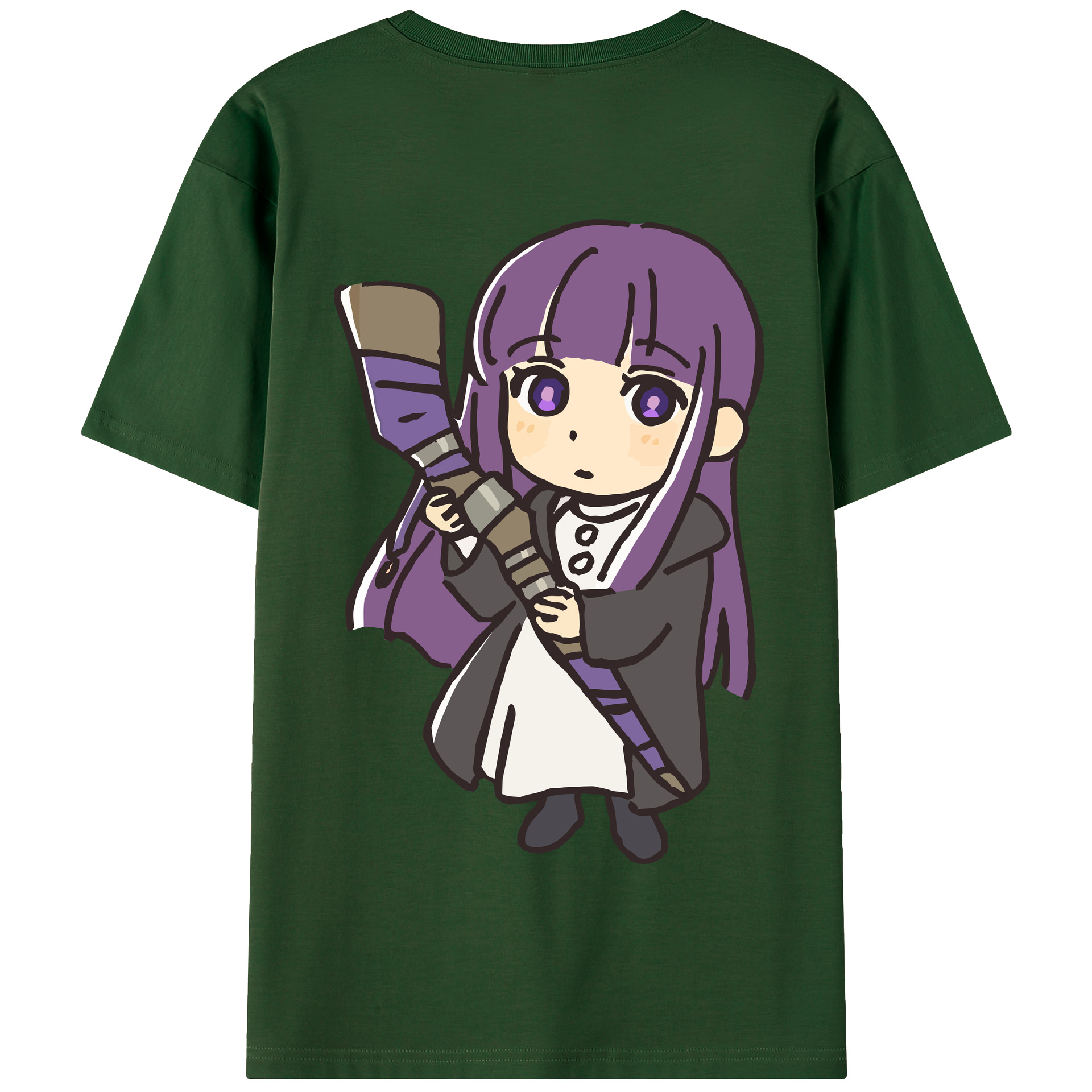 （画像用） 葬送のフリーレン Frieren 綿100％半袖Tシャツ（背面プリント）